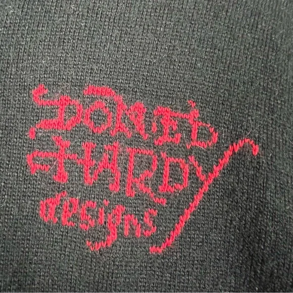 Vintage Y2K RARE Ed Hardy Wool Alpaca Blend Hoodie Large